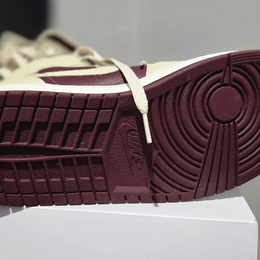 Jordan Women's Cream and Burgundy Sneakers - Picture 7 of 8
